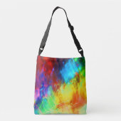 アーバングラフィティレインボーカラーカラフル抽象芸術 クロスボディバッグ (裏面)