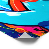 アーバングラフィティ通りアートカッコいい:とファンキーデザイン ポスター (角)