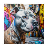 アーバングラフィティ通りアートシティピットブル恋人 タイル (正面)