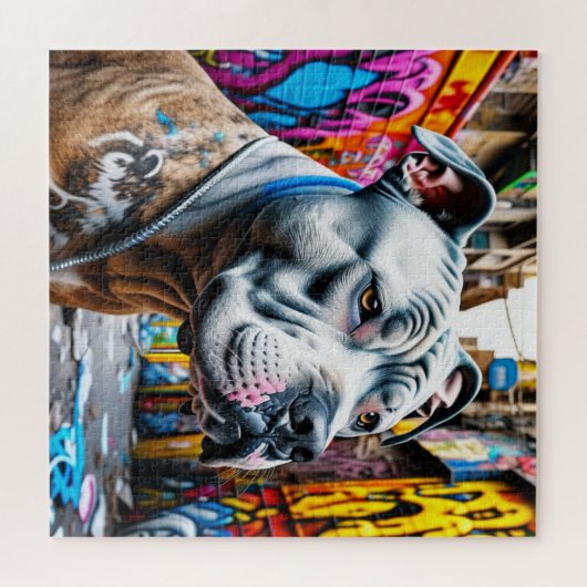 アーバングラフィティ通りアートシティピットブル ジグソーパズル (横)