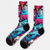 アーバングラフィティ通りアートスプラッシュ ソックス (左)
