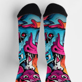 アーバングラフィティ通りアートスプラッシュ ソックス (上部)