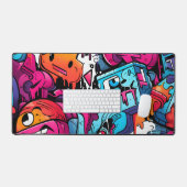 アーバングラフィティ通りアートスプラッシュ デスクマット (キーボード&マウス)