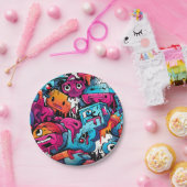 アーバングラフィティ通りアートスプラッシュ ペーパープレート (パーティー)