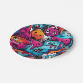 アーバングラフィティ通りアートスプラッシュ ペーパープレート (アングル)