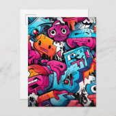 アーバングラフィティ通りアートスプラッシュ 案内ポストカード (正面/裏面)