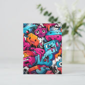 アーバングラフィティ通りアートスプラッシュ 案内ポストカード (スタンド正面)