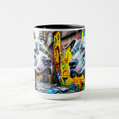 アーバングラフィティ通りアートピットブル マグカップ (中央)