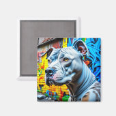 アーバングラフィティ通りアートピットブル マグネット (正面/裏面)