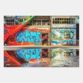 アーバングラフィティ | カラフル通りアート ラッピングペーパーシート (正面3)