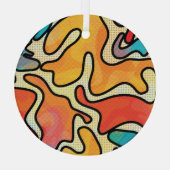 アーバングラフィティ：シームレスなアートのテクスチャ。 ガラスオーナメント (裏面)