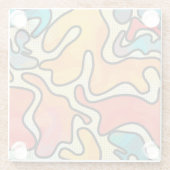 アーバングラフィティ：シームレスなアートのテクスチャ。 ガラスコースター (裏面)