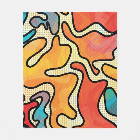 アーバングラフィティ：シームレスなアートのテクスチャ。 フリースブランケット (正面)