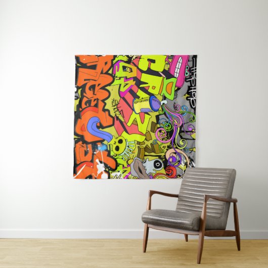 アーバングラフィティ:ヴィンテージアートウォール タペストリー (インサイチュ(横))