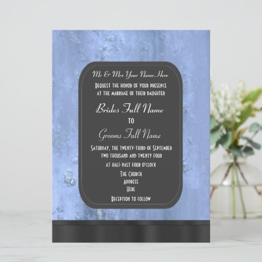 アーバングランジシャルボードスタイルオルタナ結婚ティブ 招待状 (スタンド正面)