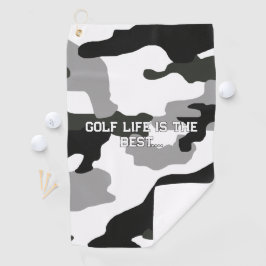 アーバングレーカモフラージュNo.15プリント ゴルフタオル