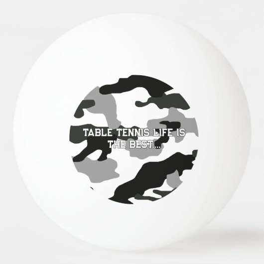 アーバングレーカモフラージュNo.15プリント 卓球ボール (正面)