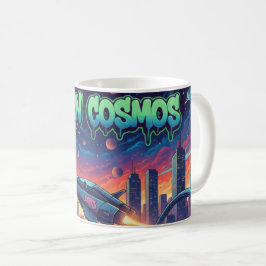 アーバンコスモス・グラフィティ宇宙船 フューチャリスティックネオン コーヒーマグカップ