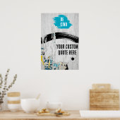 アーバンコラージュ破れた紙と引用文 ポスター (キッチン)