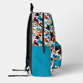 アーバンコンテンポラリースタイルグラフィティプリントバックパック プリントバックパック (左)