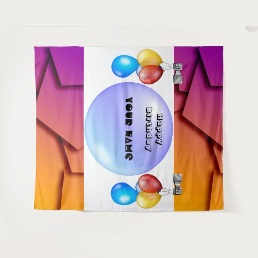 アーバンコンテンポラリース洗練されたスタイルのパーソナライズ タペストリー (正面(横))