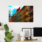 アーバンゴリラアートワークス「ヘルズキッチン通り」 ポスター (ホームオフィス)