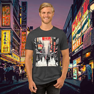 アーバンサイバーパンクビベス日本の通りアート トライブレンドＴシャツ