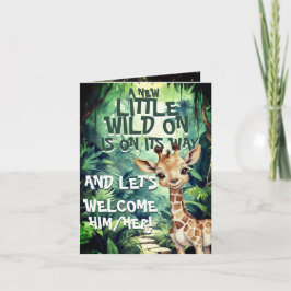 アーバンサファリ：シックなベビーシャワー 招待状