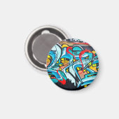 アーバンサブウェイのグラフィティアート マグネット (正面/裏面)