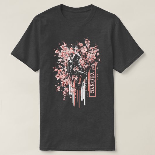 アーバンサムライ桜TシャツウォリアモダンーC Tシャツ (デザイン正面)