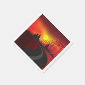 アーバンサンセットハイウェイスカイライン スタンダードカクテルナプキン (角)