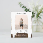 アーバンシックなミニマルな写真の日付を保存する予算 (スタンド正面)