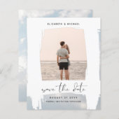 アーバンシックなミニマルな写真の日付を保存する予算 (正面/裏面)