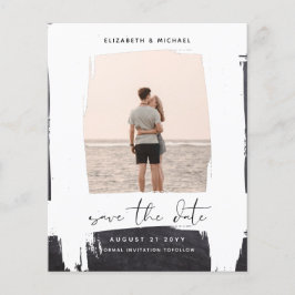 アーバンシックなミニマルな写真の日付を保存する予算 チラシ