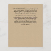 アーバンシックなミニマルな写真の日付を保存する予算 チラシ (裏面)