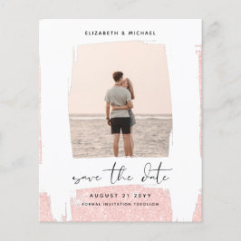 アーバンシックなミニマルな写真の日付を保存する予算 チラシ