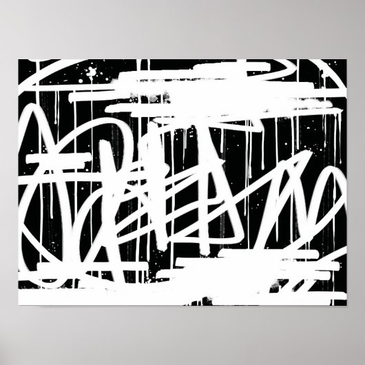 アーバンシティグラフィティアートドリップクール通りアート ポスター (正面)