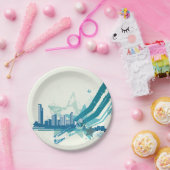 アーバンシティスケープ紙プレート ペーパープレート (パーティー)