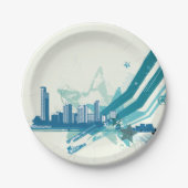 アーバンシティスケープ紙プレート ペーパープレート (正面)