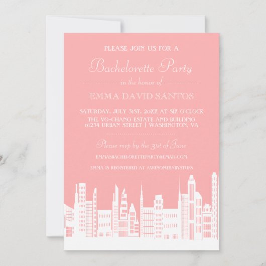 アーバンシティバチェロレッテ招待状 招待状 (正面)