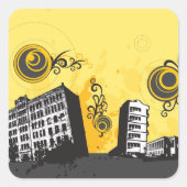 アーバンシーンステッカー スクエアシール (正面)