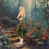 アーバンジャングルグラフィティはっきりしたとエネルギッシュなデザイン カプリレギンス