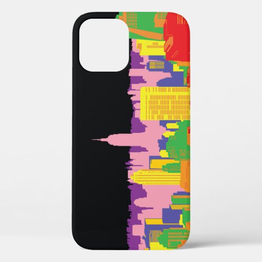 アーバンスカイライン:ナイトレインボーデコール。 Case-Mate iPhoneケース (裏面)