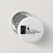 アーバンスケッチャーのツインシティボタン/ピン 缶バッジ (正面&裏面)