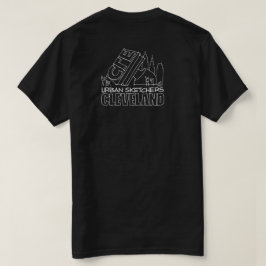 アーバンスケッチャーClevelandブラックTシャツ – ユニセックス Tシャツ