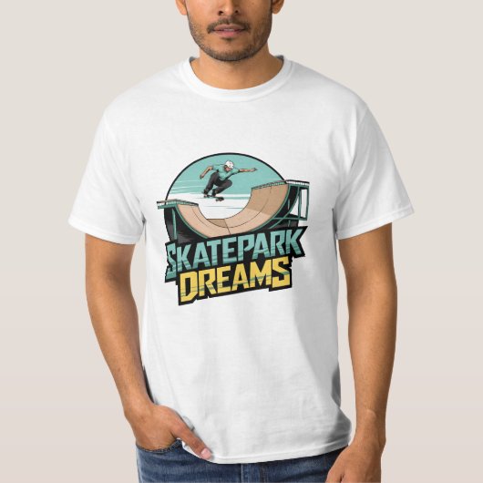 アーバンスタイルのスケートボードグラフィックス Tシャツ (正面)