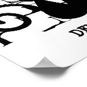 アーバンスタイルグラフィティを愛する子結婚ネコ ポスター (角)