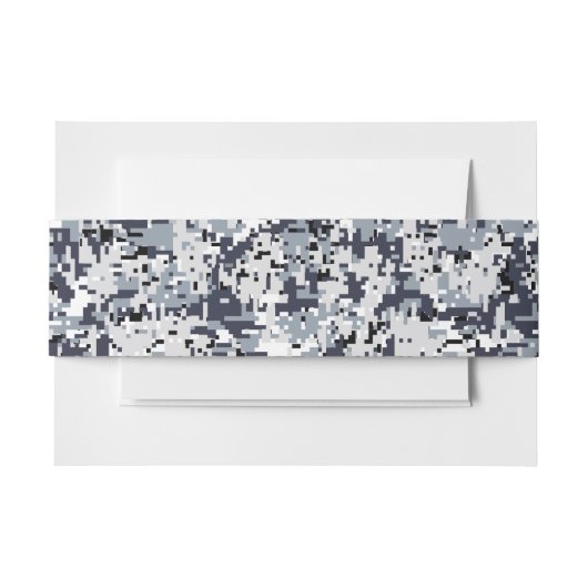 アーバンスタイルシルバーデジタルカモフラージュ 招待状ベリーバンド (正面例)