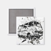 アーバンストリートアート抽象破砕ビンテージバン マグネット (正面/裏面)