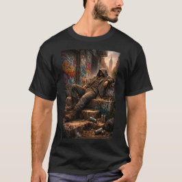 アーバンストリートライフ グラフィティ ウォールアート Tシャツ